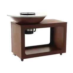 Vendita online di BRACIERE A LEGNA 115X97.5 H. 90CM IN METALLO CORTEN