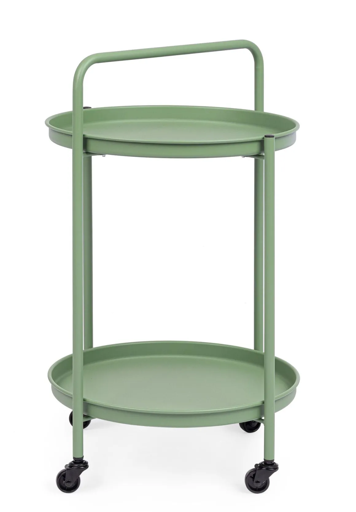 Vendita online di CARRELLO AUSTIN DIAM. CM 44.5 H.70 METALLO VERDE FOGLIA OPACO