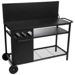 Vendita online di CARRELLO CM 120X48 IN METALLO NERO