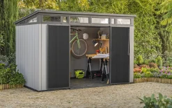 Vendita online di CASETTA ARTISAN CM 340X218 H. 226 GRIGIO E ANTRACITE