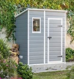 Vendita online di CASETTA MANOR PENT CM 183,5X111 H.200 GRIGIO CHIARO E BIANCO