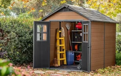 Vendita online di CASETTA NEWTON CM 228X287 H. 252 MARRONE E ANTRACITE