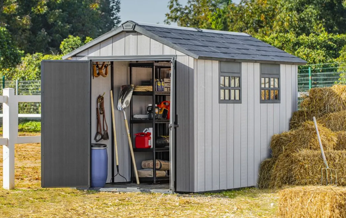 Vendita online di CASETTA OAKLAND CM 230X350 H. 242 GRIGIO E ANTRACITE