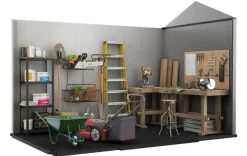 Vendita online di CASETTA OAKLAND CM 230X350 H. 242 GRIGIO E ANTRACITE