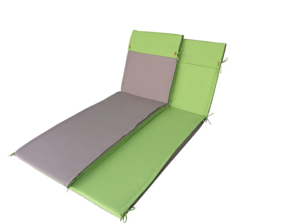Vendita online di CUSCINO LETTINO DOUBLE FACE 185X54,5 CM VERDE CHIARO/GRIGIO