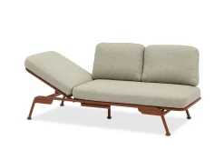 Vendita online di DIVANO DA GIARDINO MULTIFUNZIONE SUNSET METALLO TERRACOTTA