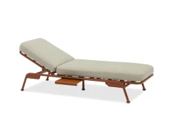 Vendita online di DIVANO DA GIARDINO MULTIFUNZIONE SUNSET METALLO TERRACOTTA