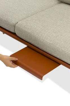 Vendita online di DIVANO DA GIARDINO MULTIFUNZIONE SUNSET METALLO TERRACOTTA