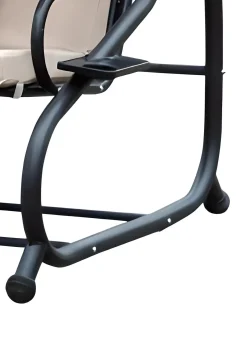 Vendita online di DONDOLO 3 POSTI IN METALLO NERO E POLIESTERE BEIGE