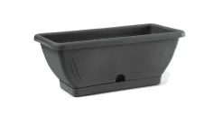 Vendita online di FIORIERA CASSETTA MOD. VENEZIA 9.8LT 60X19X16 CM IN PLASTICA ANTRACITE