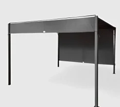 Vendita online di GAZEBO MT 3X3 ANTRACITE CON TENDA SCORREVOLE