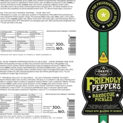 Vendita online di GRATE GOODS - FRIENDLY PEPPERS BARBECUE PICKLES 370ML