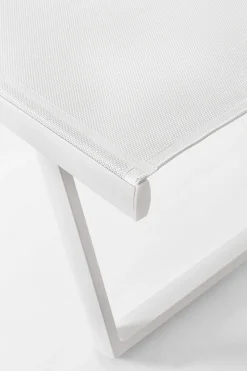 Vendita online di LETTINO PIEGHEVOLE MOD. TAYLOR ALLUMINIO E TEXTILENE BIANCO