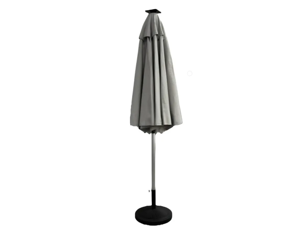 Vendita online di OMBRELLONE A PALO CENTRALE CON LED DIAM MT 3 GRIGIO CHIARO