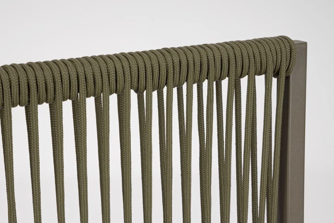 Vendita online di PARAVENTO PAXSON CM 180X30 H. 120 IN METALLO E CORDA VERDE OLIVA