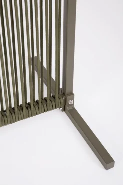 Vendita online di PARAVENTO PAXSON CM 180X30 H. 120 IN METALLO E CORDA VERDE OLIVA