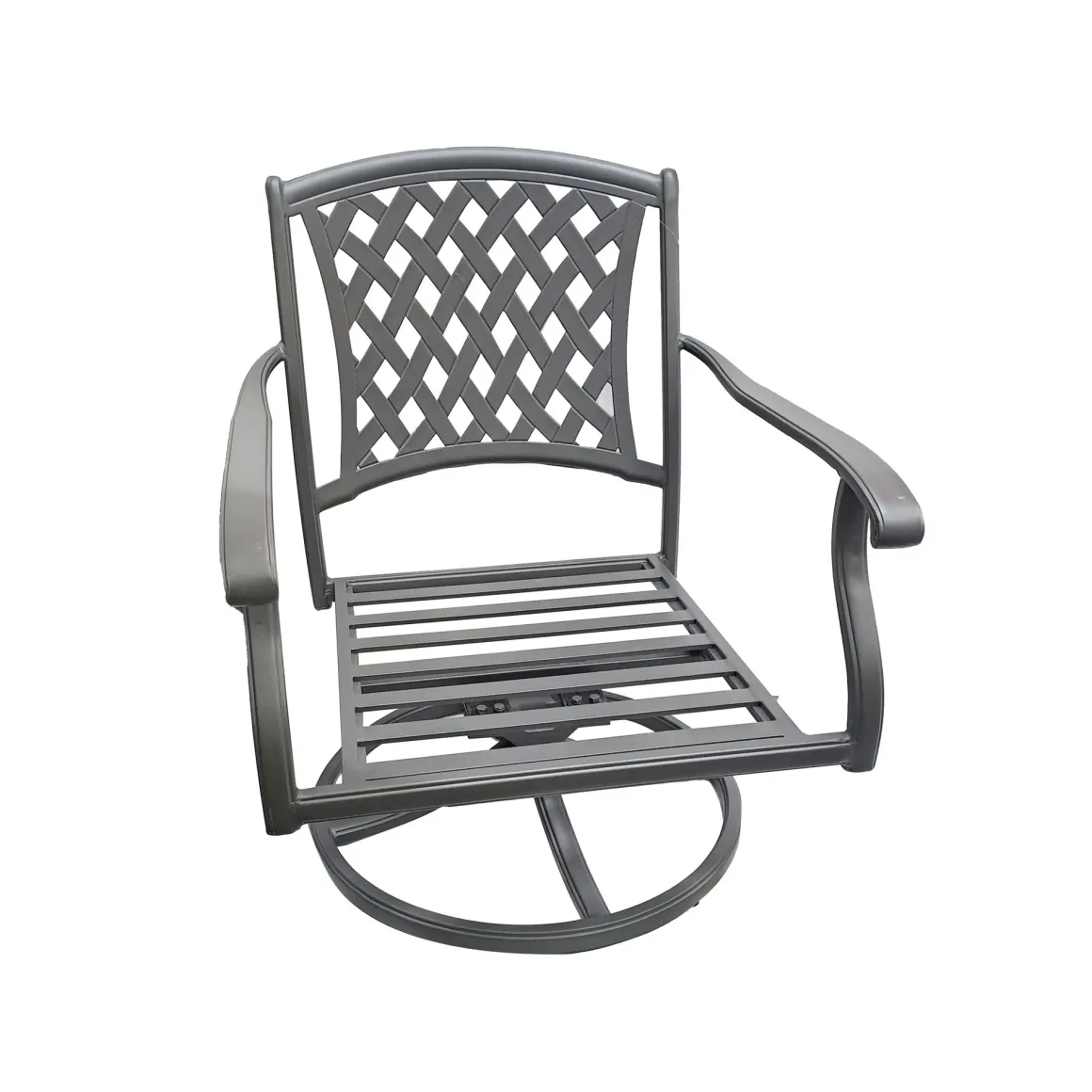 Vendita online di POLTRONA GIREVOLE MOD. WEAVE ALLUMINIO PRESSOFUSO ANTRACITE