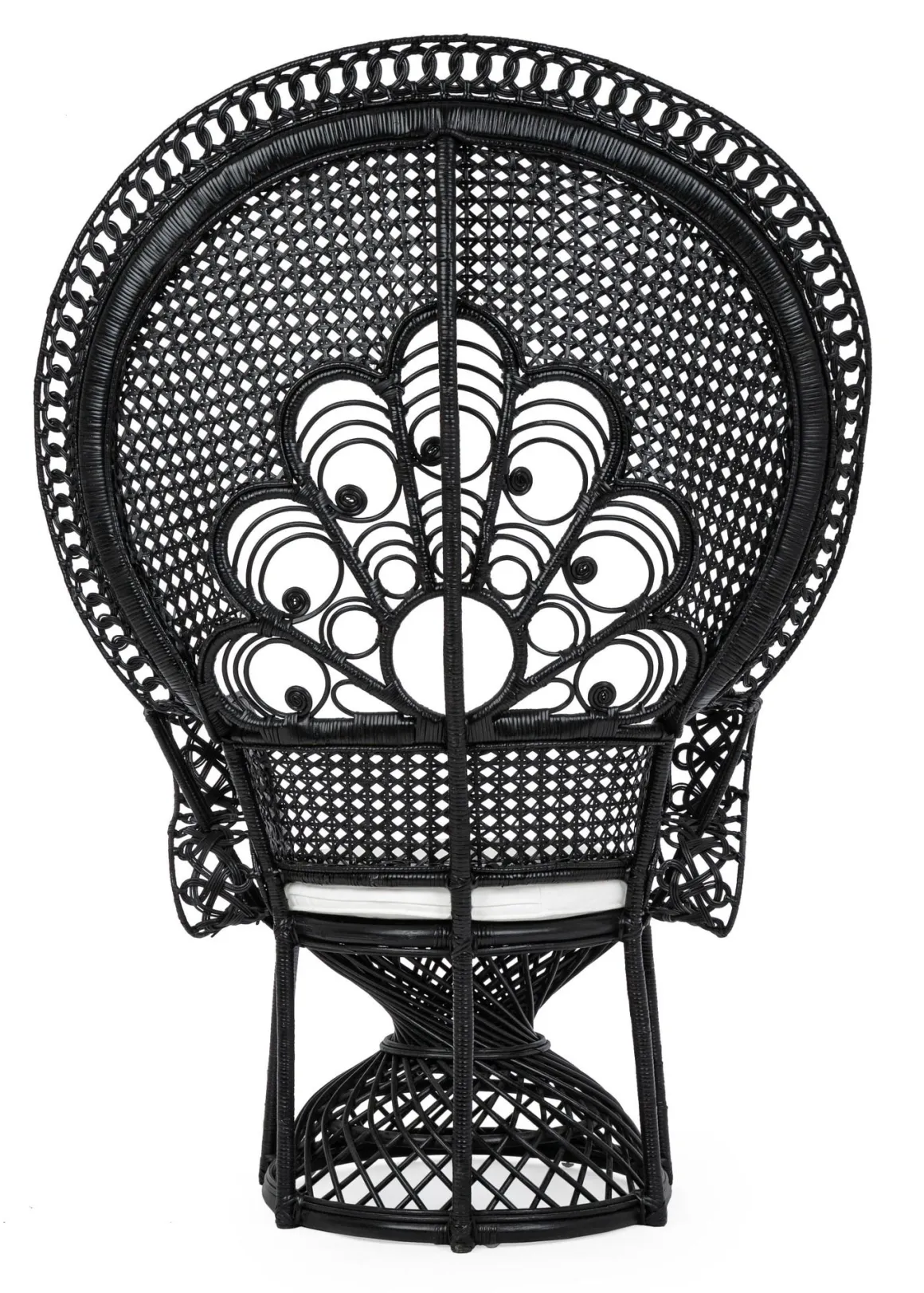 Vendita online di POLTRONA MOD. PEACOCK IN RATTAN NERO