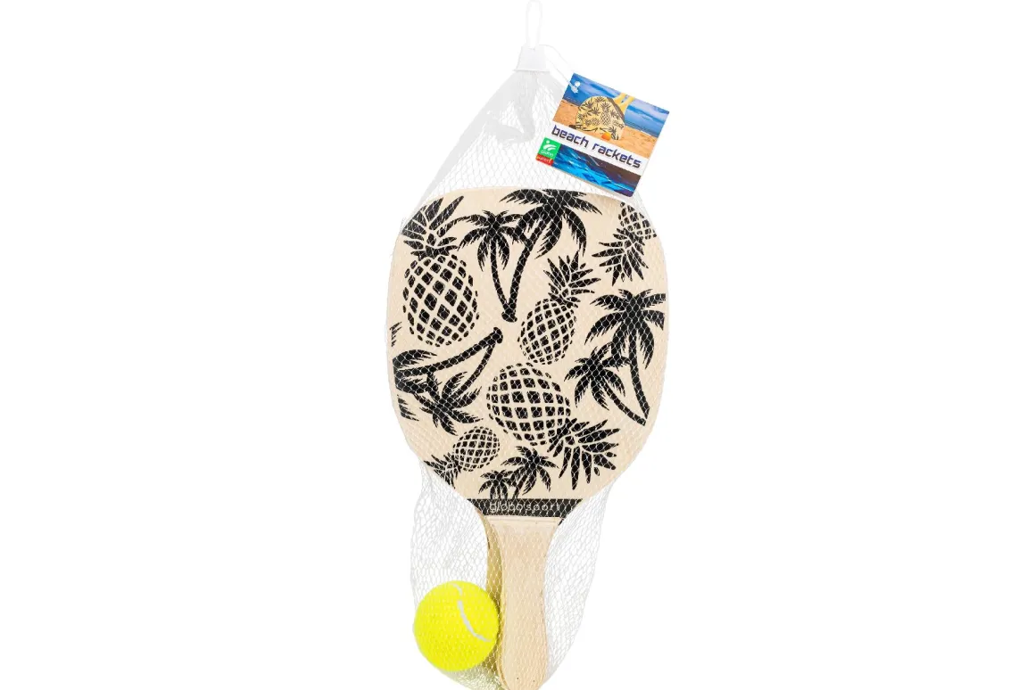 Vendita online di RACCHETTE DA SPIAGGIA IN LEGNO CON PALLINA DA TENNIS