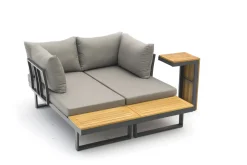 Vendita online di SALOTTO COMPONIBILE SIRMIONE ALLUMINIO E LEGNO DI ACACIA