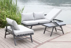 Vendita online di SALOTTO DA GIARDINO LOUNGER IN ALLUMINIO ANTRACITE