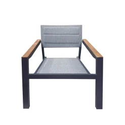 Vendita online di SALOTTO DA GIARDINO ALLUMINIO E TEXTILENE GRIGIO