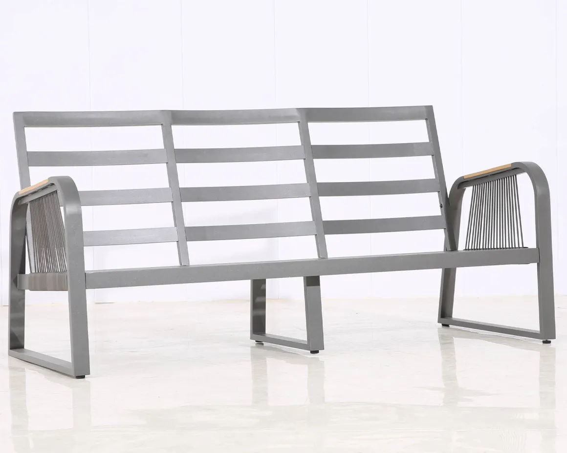 Vendita online di SALOTTO DA GIARDINO ALLUMINIO ANTRACITE E POLYWOOD