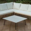Vendita online di SALOTTO DA GIARDINO MOD. JEPARA ACCIAIO E POLYRATTAN NATURALE