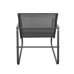 Vendita online di SALOTTO DA GIARDINO PATIO ACCIAIO E TEXTILENE ANTRACITE