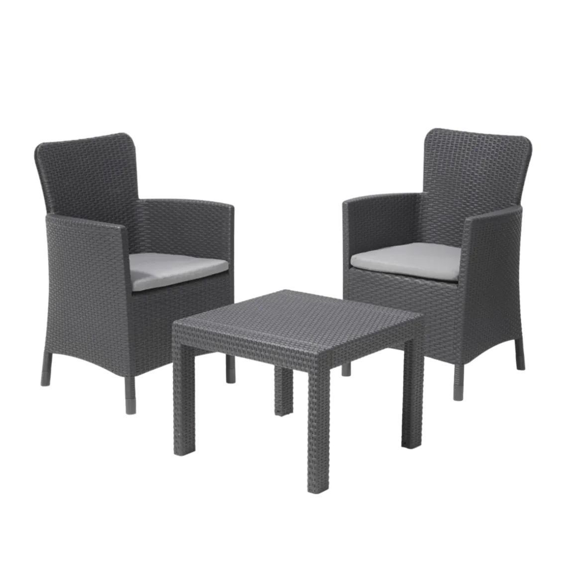 Vendita online di SALOTTO DA GIARDINO SALVADOR RESINA EFFETTO RATTAN ANTRACITE