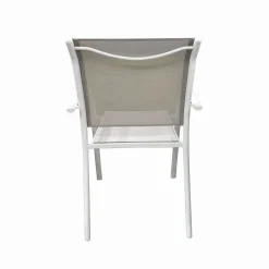 Vendita online di SEDIA IN ALLUMINIO BIANCO E TEXTILENE BEIGE