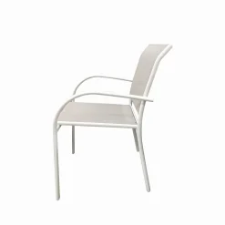 Vendita online di SEDIA IN ALLUMINIO BIANCO E TEXTILENE BEIGE