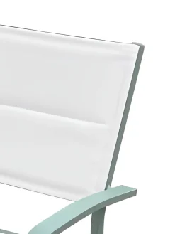 Vendita online di SEDIA IN ALLUMINIO VERDE MENTA E TEXTILENE BIANCO