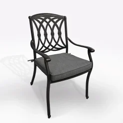 Vendita online di SEDIA MOD. SENNIT IN ALLUMINIO PRESSOFUSO NERO RAMATO