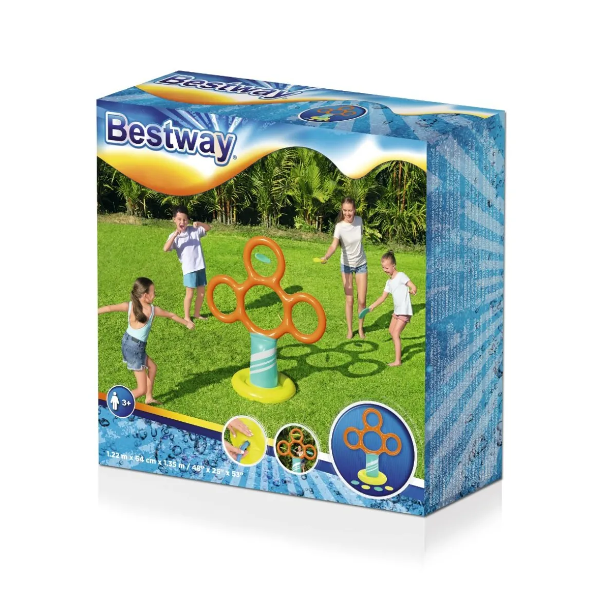 Vendita online di SET GIOCO GONFIABILE DA GIARDINO CON FRISBEE 122X64X135CM