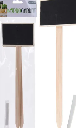 Vendita online di SET 2 PICK IN LEGNO PER PIANTE CON GESSO H. 34CM