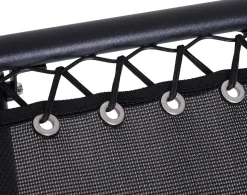 Vendita online di SET 2 POLTRONE RELAX PIEGHEVOLI CON TAVOLINO IN ACCIAIO NERO E TEXTILENE NERO