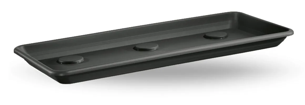 Vendita online di SOTTOFIORIERA RETTANGOLARE ANTHEA IN PLASTICA 100X45CM ANTRACITE