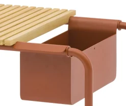 Vendita online di TAVOLINO MOD. SUNSET CM 83,3X46,5 TERRACOTTA E NATURALE