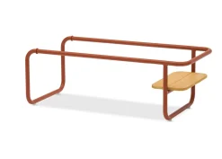 Vendita online di TAVOLINO MOD. SUNSET CM 83,3X46,5 TERRACOTTA E NATURALE