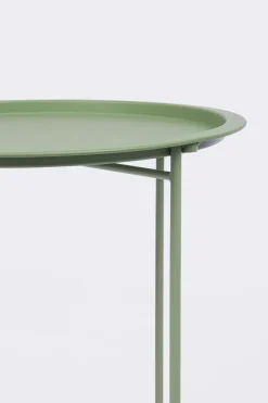 Vendita online di TAVOLINO RICHIUDIBILE MOD. AUSTIN DIAM. CM 46 H.52 METALLO VERDE FOGLIA