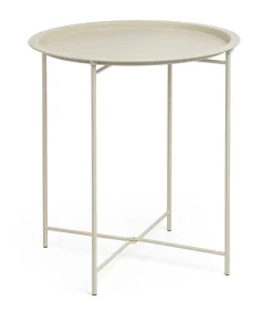 Vendita online di TAVOLINO RICHIUDIBILE AUSTIN DIAM. CM 46 H.52 METALLO GESSO OPACO
