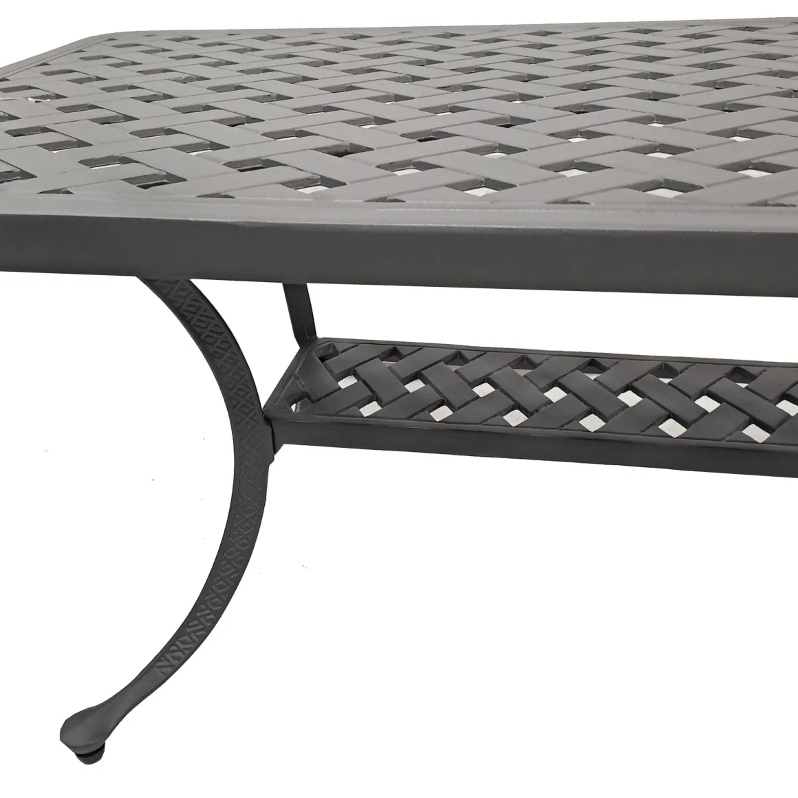 Vendita online di TAVOLINO ROSIE 107X54 CM IN ALLUMINIO PRESSOFUSO ANTRACITE