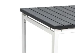 Vendita online di TAVOLO ALL. CM 180X89,5 METALLO BIANCO E PLASTICA EFFETTO LEGNO ANTRACITE