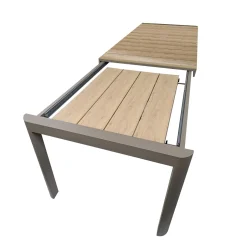Vendita online di TAVOLO ALL. CM 204X95 ALLUMINIO TAUPE E POLYWOOD