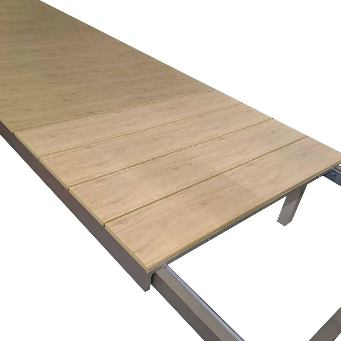 Vendita online di TAVOLO ALL. CM 204X95 ALLUMINIO TAUPE E POLYWOOD