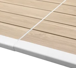 Vendita online di TAVOLO ALL. CM 220X76 METALLO BIANCO E PIANO EFFETTO LEGNO