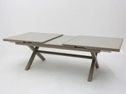 Vendita online di TAVOLO ALL. CM 220X110 IN ALLUMINIO CHAMPAGNE