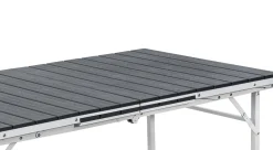 Vendita online di TAVOLO ALL. CM 166X78 METALLO BIANCO E PLASTICA EFFETTO LEGNO ANTRACITE