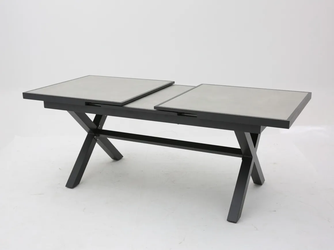 Vendita online di TAVOLO ALL. 180X90 CM IN ALLUMINIO ANTRACITE